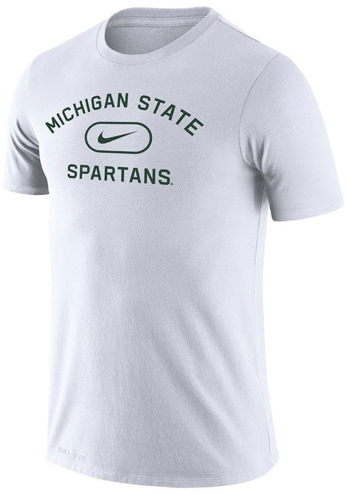 Nike Michigan State Spartans White Dri-FIT Nike Pill Legend Short Sleeve T Shirt