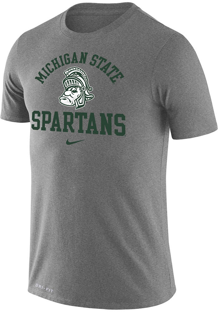 Nike Michigan State Spartans Grey Legend Short Sleeve T Shirt