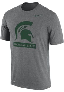 Nike Michigan State Spartans Grey Dri-FIT Name Drop Short Sleeve T Shirt