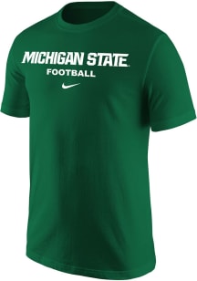 Nike Michigan State Spartans Green Core Football Short Sleeve T Shirt