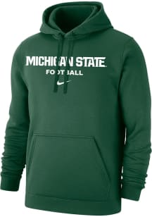 Nike Michigan State Spartans Mens Green Club Fleece Long Sleeve Hoodie