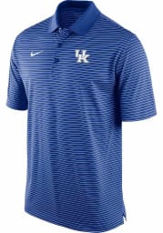 Nike Kentucky Wildcats Mens Blue Stadium Stripe Short Sleeve Polo