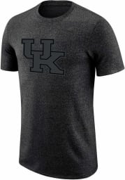 Nike Kentucky Wildcats Black Marled Tonal Logo Short Sleeve T Shirt