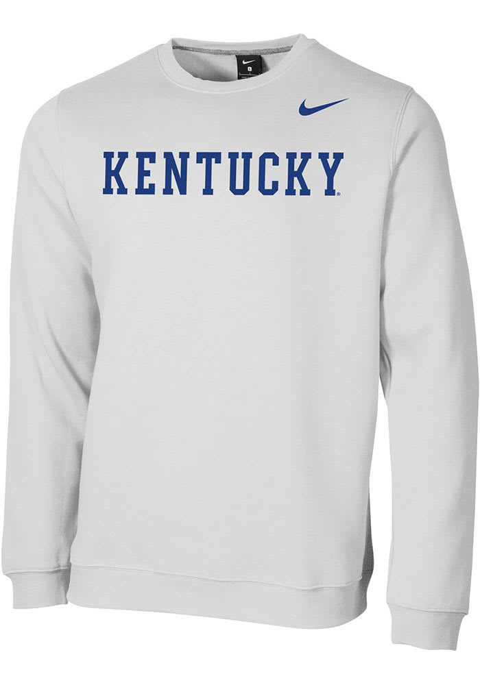 Nike Kentucky Wildcats Wordmark Club Fleece Sweatshirt - White