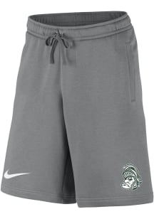 Mens Michigan State Spartans Grey Nike Club Fleece Shorts