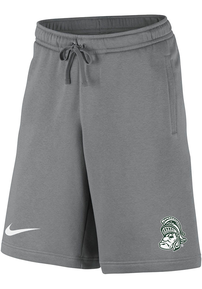 Nike Michigan State Spartans Mens Grey Club Fleece Shorts