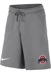 Nike Ohio State Buckeyes Mens Grey Club Fleece Shorts