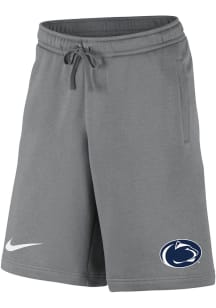 Mens Penn State Nittany Lions Grey Nike Club Fleece Shorts