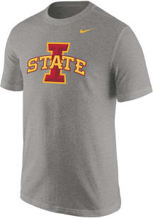 Nike Iowa State Cyclones Grey Core Logo Short Sleeve T Shirt