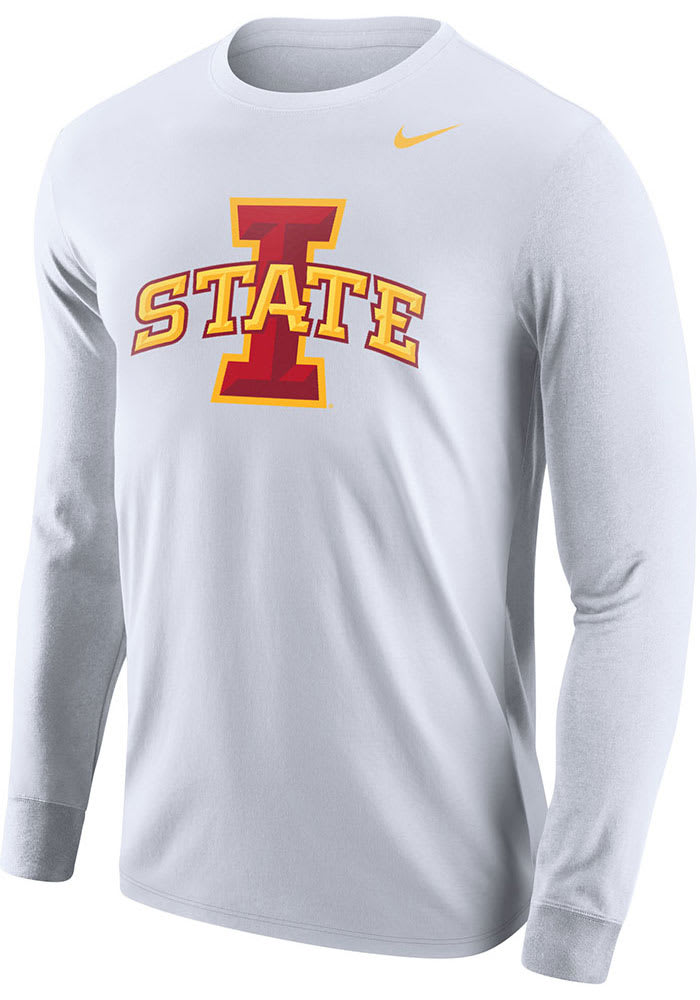 Nike Iowa State Cyclones Core Logo Long Sleeve T Shirt White