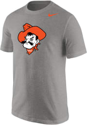 Nike Oklahoma State Cowboys Grey Core Cowboy Logo Short Sleeve T Shirt