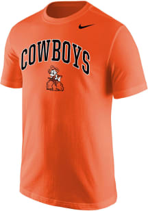 Nike Oklahoma State Cowboys Orange Core Vintage Arch Mascot Short Sleeve T Shirt