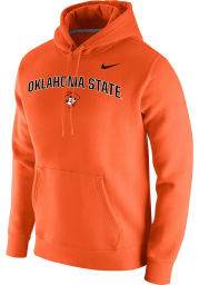 Nike Oklahoma State Cowboys Mens Orange Club Fleece Arch Mascot Long Sleeve Hoodie