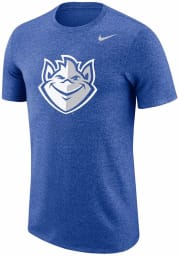 Nike Saint Louis Billikens Blue Marled Logo Short Sleeve T Shirt