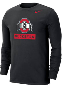 Mens Ohio State Buckeyes Black Nike Dri-FIT Name Drop Tee
