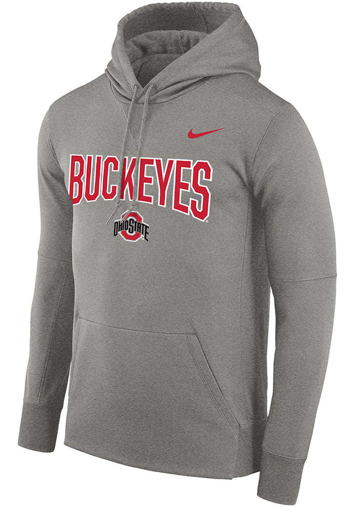 Ohio State Buckeyes Nike Grey Flat Top Therma Essential Hood