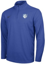 Nike Saint Louis Billikens Mens Blue Intensity Logo Long Sleeve 1/4 Zip Pullover