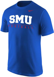 Nike SMU Mustangs Blue Core Football Short Sleeve T Shirt