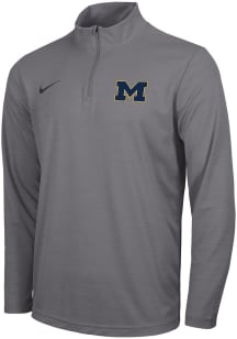 Mens Michigan Wolverines Grey Nike Intensity 1/4 Zip Pullover