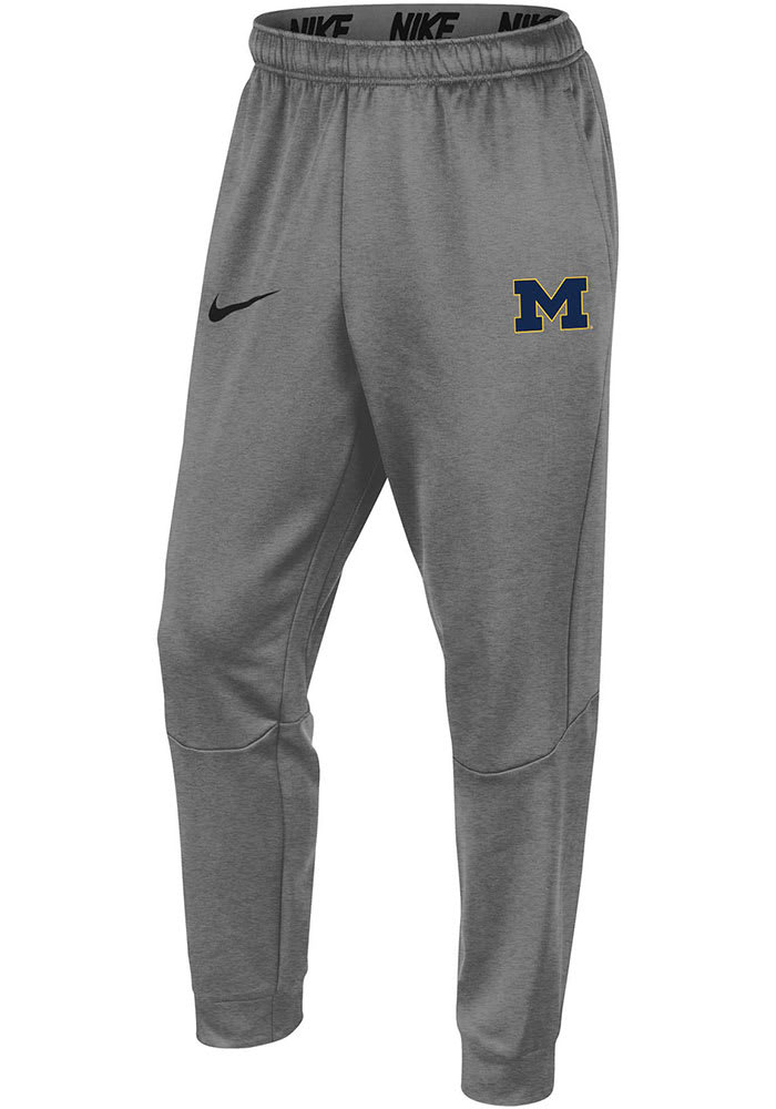 Nike Michigan Wolverines Mens Grey Therma Tapered Pants