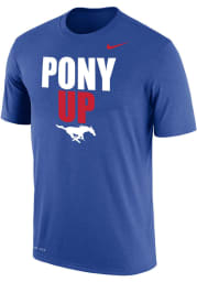 Nike SMU Mustangs Blue Dri-FIT Slogan Short Sleeve T Shirt