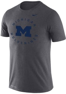 Nike Michigan Wolverines Charcoal Legend Circle Graphic Short Sleeve T Shirt