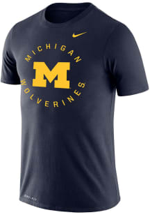 Michigan Wolverines Navy Blue Nike Legend Circle Graphic Short Sleeve T Shirt
