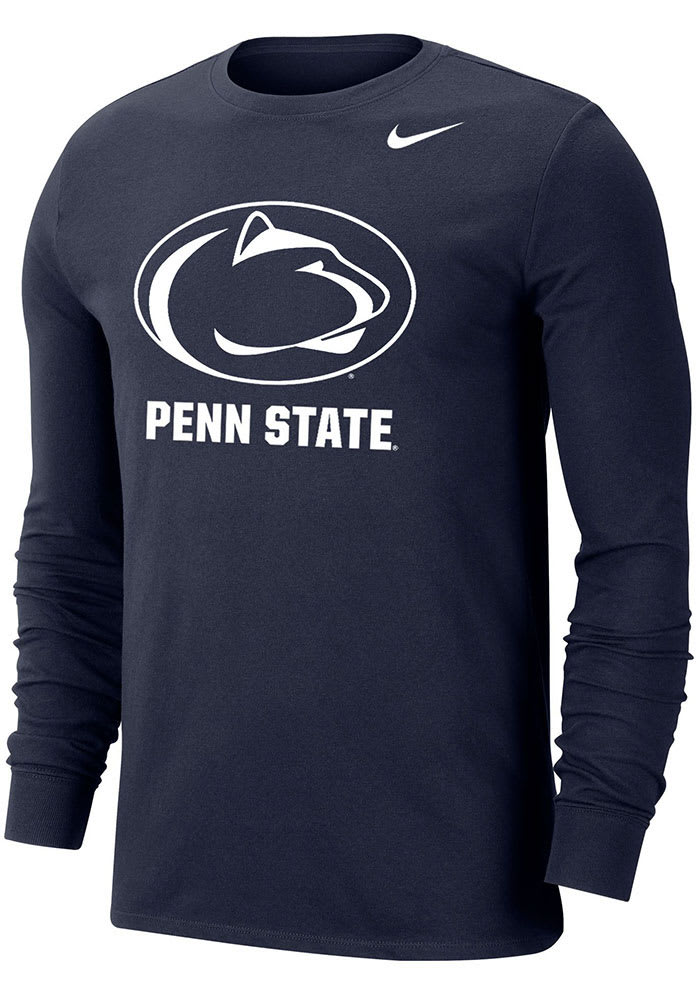Nike Penn State Nittany Lions Navy Blue Dri-FIT Name Drop Long Sleeve T Shirt