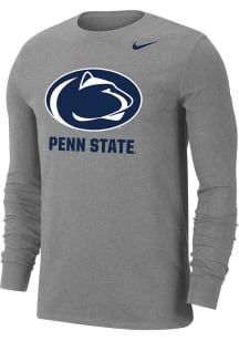 Nike Penn State Nittany Lions Grey Dri-FIT Name Drop Long Sleeve T Shirt
