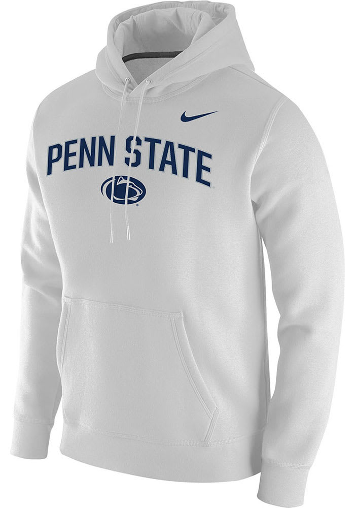 Nike Penn State Nittany Lions Mens White Club Fleece Long Sleeve Hoodie