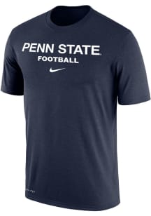 Penn State Nittany Lions Navy Blue Nike Dri-FIT Football Short Sleeve T Shirt