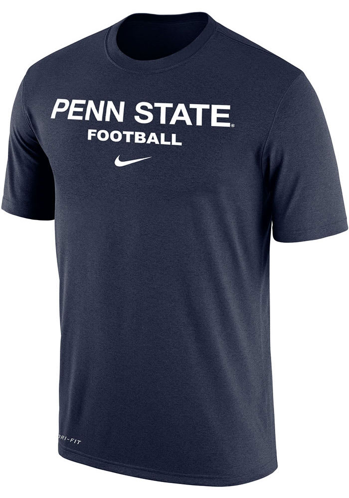 Nike Penn State Nittany Lions Navy Blue Dri-FIT Football Short Sleeve T Shirt