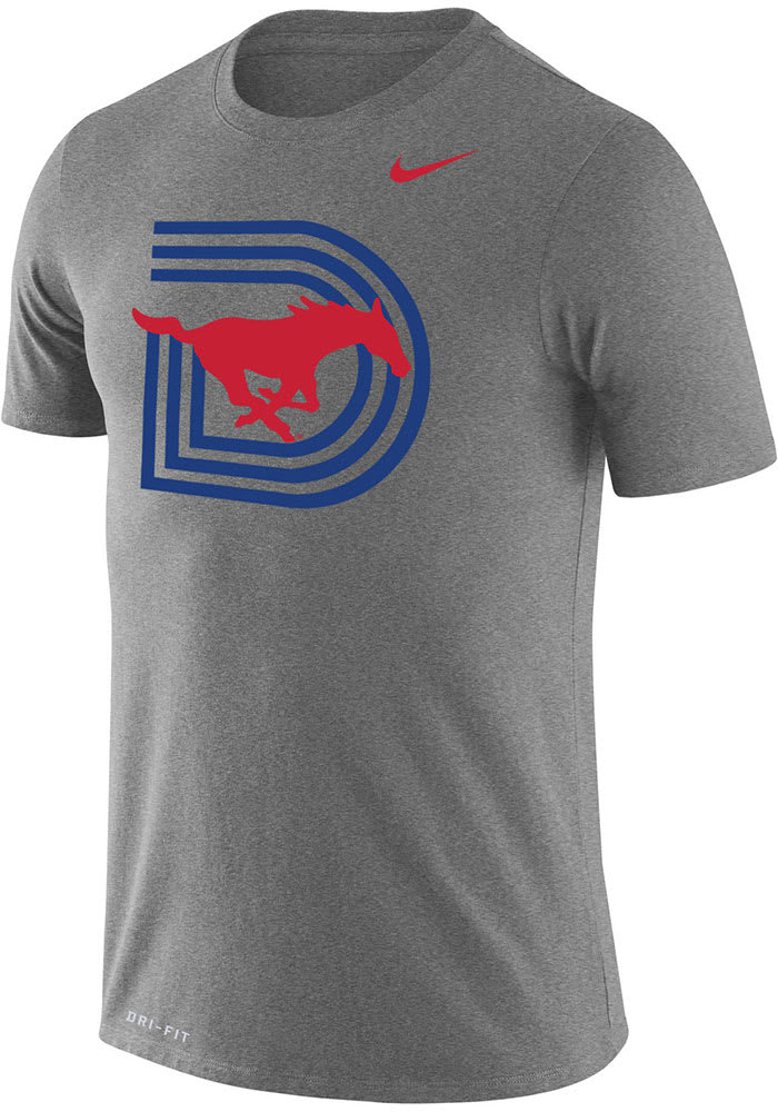 Nike SMU Mustangs Blue Dri-FIT Slogan Short Sleeve T Shirt