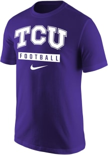 Nike TCU Horned Frogs Purple Core Football Short Sleeve T Shirt