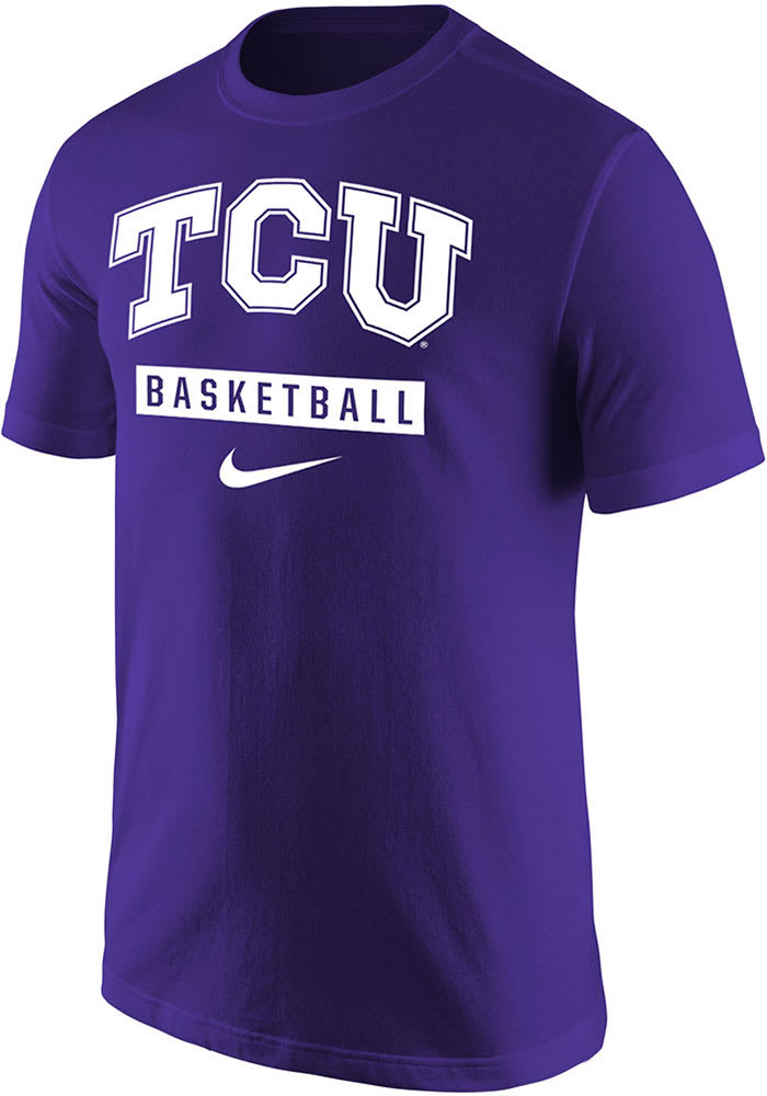 Nike TCU Horned Frogs PURPLE Core Basketball Short Sleeve T Shirt
