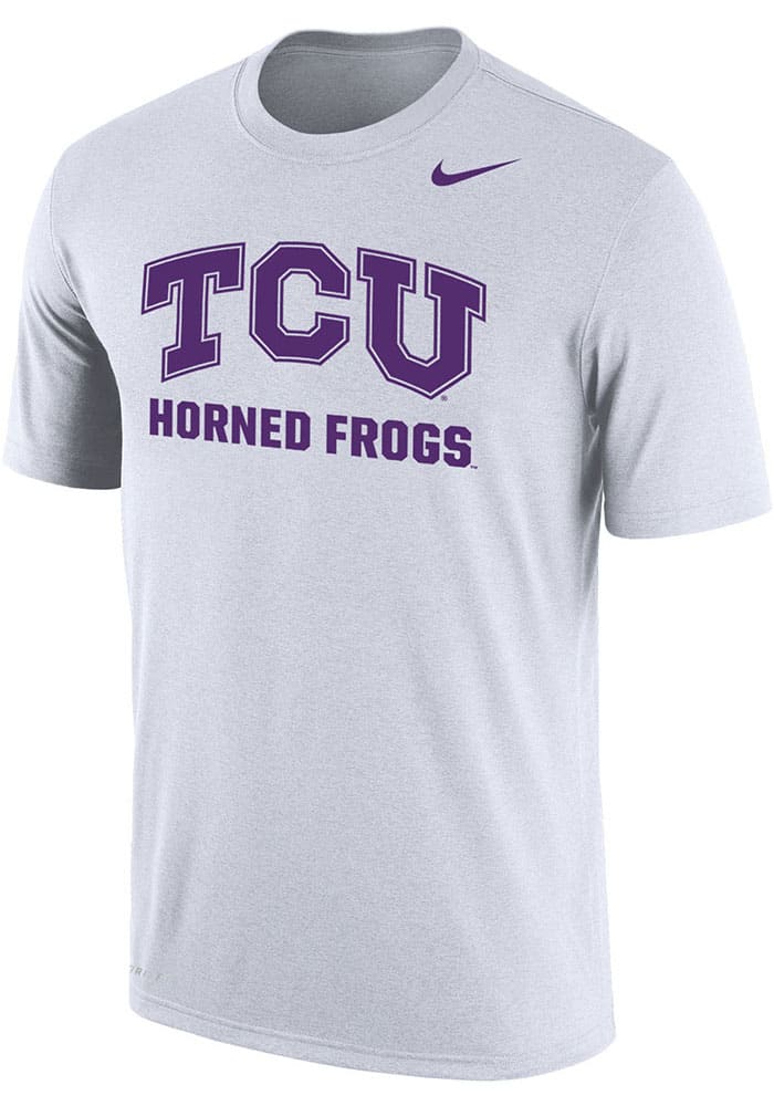 Nike TCU Horned Frogs White Dri-FIT Name Drop Short Sleeve T Shirt
