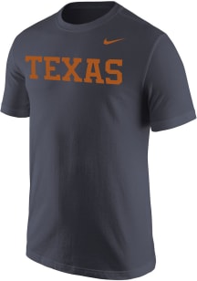 Nike Texas Longhorns Grey Core Wordmark Short Sleeve T Shirt
