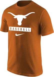 Nike Texas Longhorns Burnt Orange Core Baseball Short Sleeve T Shirt