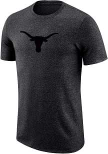 Nike Texas Longhorns Black Marled Tonal Logo Short Sleeve T Shirt