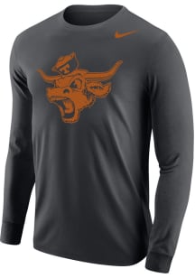 Nike Texas Longhorns Grey Core Vintage Logo Long Sleeve T Shirt