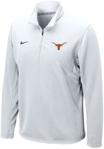 Nike Texas Longhorns Mens White Dri-FIT Training Long Sleeve 1/4 Zip Pullover