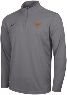 Nike Texas Longhorns Mens Grey Intensity Logo Long Sleeve 1/4 Zip Pullover