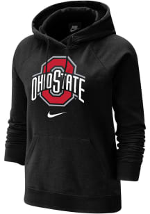 Womens Ohio State Buckeyes Black Nike Varsity Fleece Hooded Sweatshirt