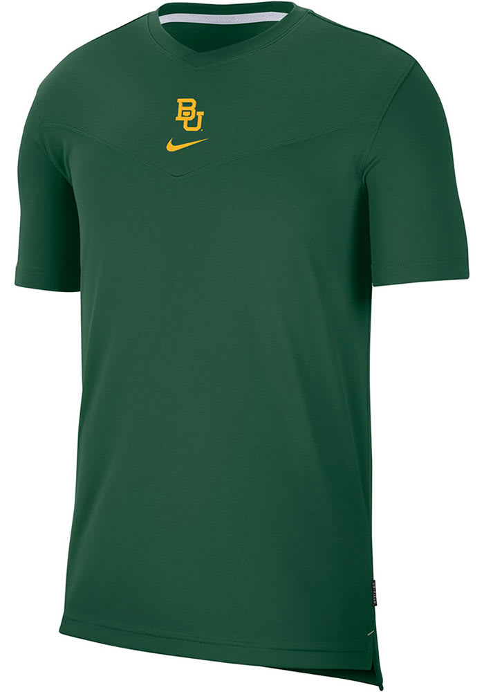 Nike Baylor Bears Green UV Coach Short Sleeve T Shirt