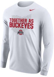 Nike Ohio State Buckeyes White Fan Long Sleeve T Shirt