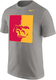Nike Pitt State Gorillas Grey Primary Logo Short Sleeve T Shirt