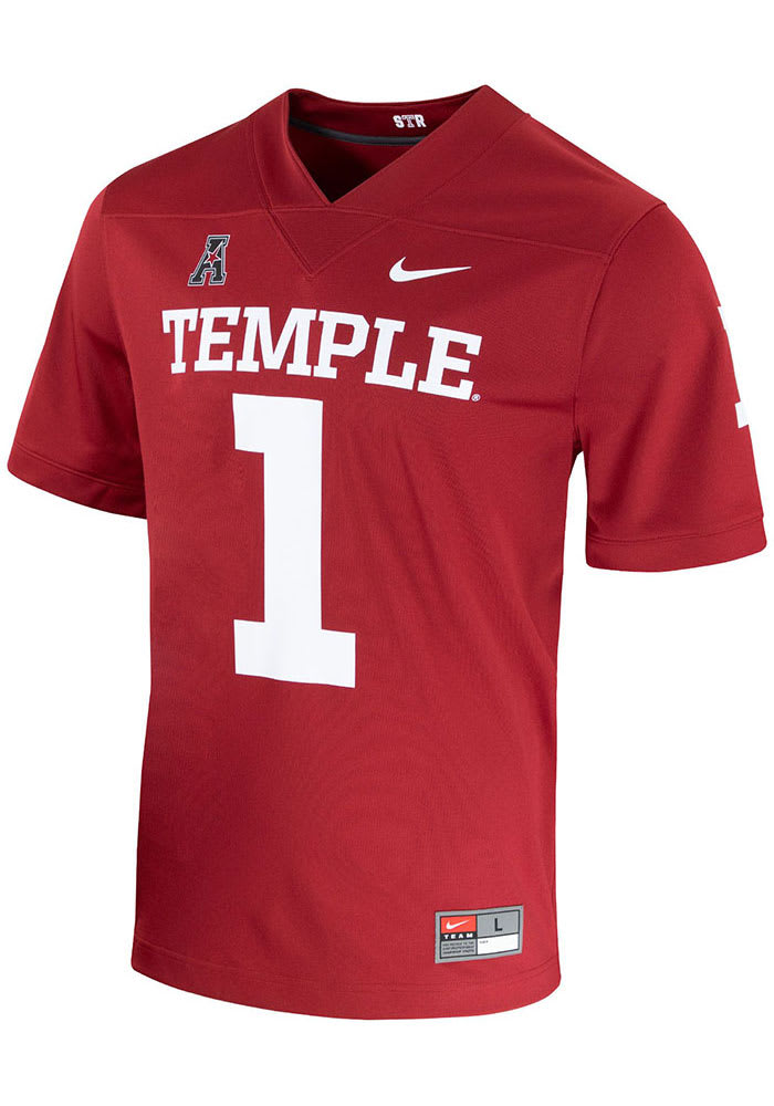 Nike Temple Owls Crimson Replica Football Jersey
