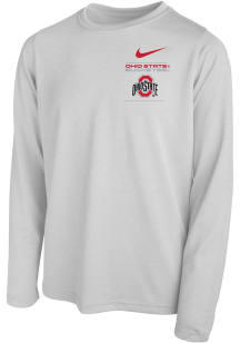 Youth Ohio State Buckeyes White Nike Legend Sideline Long Sleeve T-Shirt