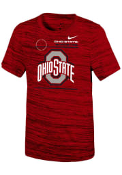 Nike Ohio State Buckeyes Youth Red Velocity Sideline Long Sleeve T-Shirt