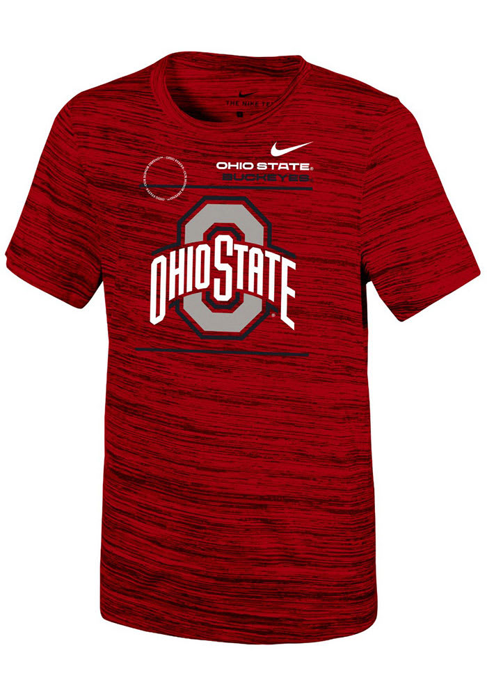 Nike Ohio State Buckeyes Youth Red Velocity Sideline Short Sleeve T-Shirt